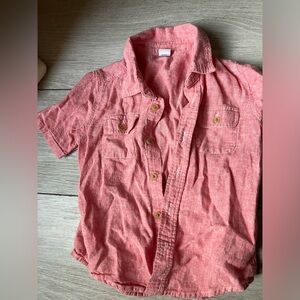 2 Old Navy Linen Button up short sleeve shirts